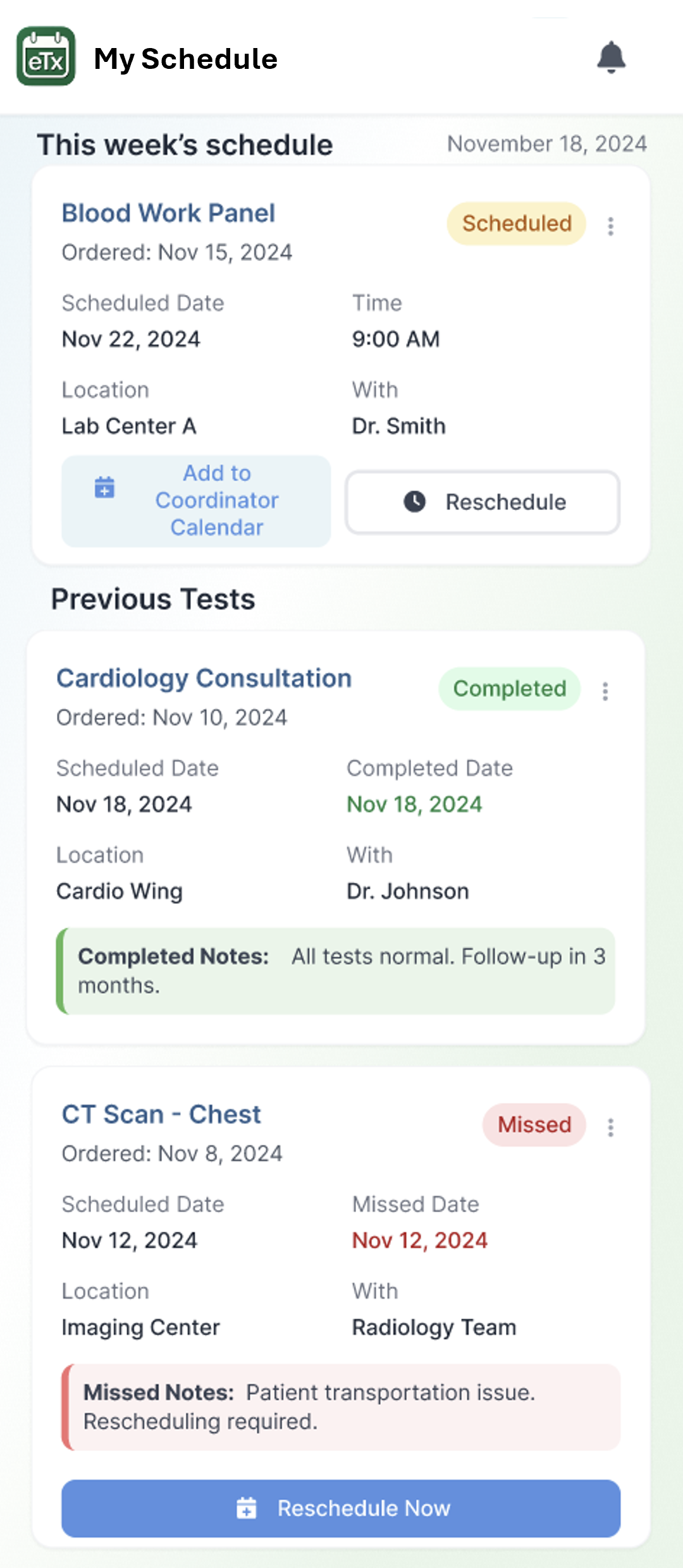 Patient Dashboard
